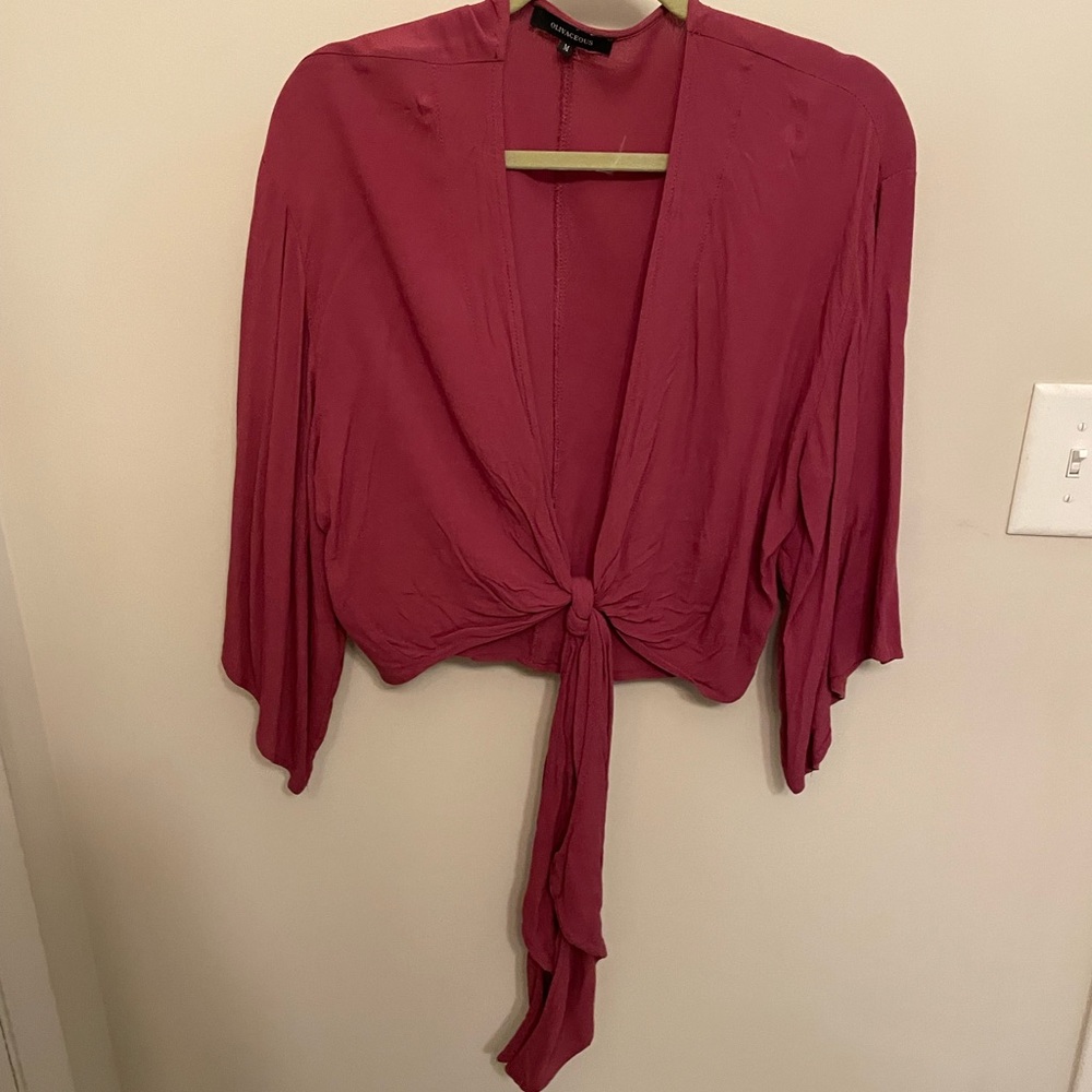 Maroon tie top